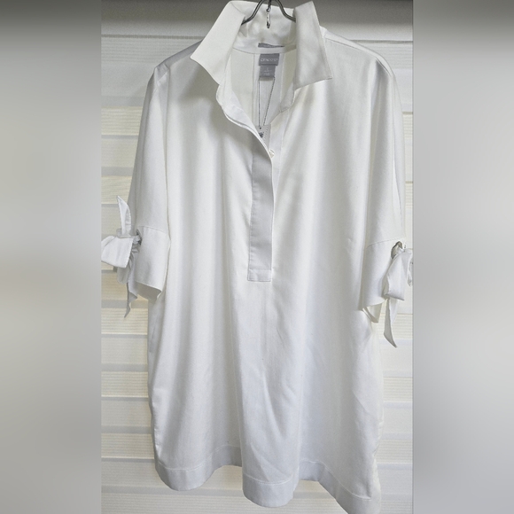 Chico's Elegant White Blouse - Picture 1 of 5